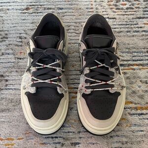 Jordan Black and White Low-Top Sneakers